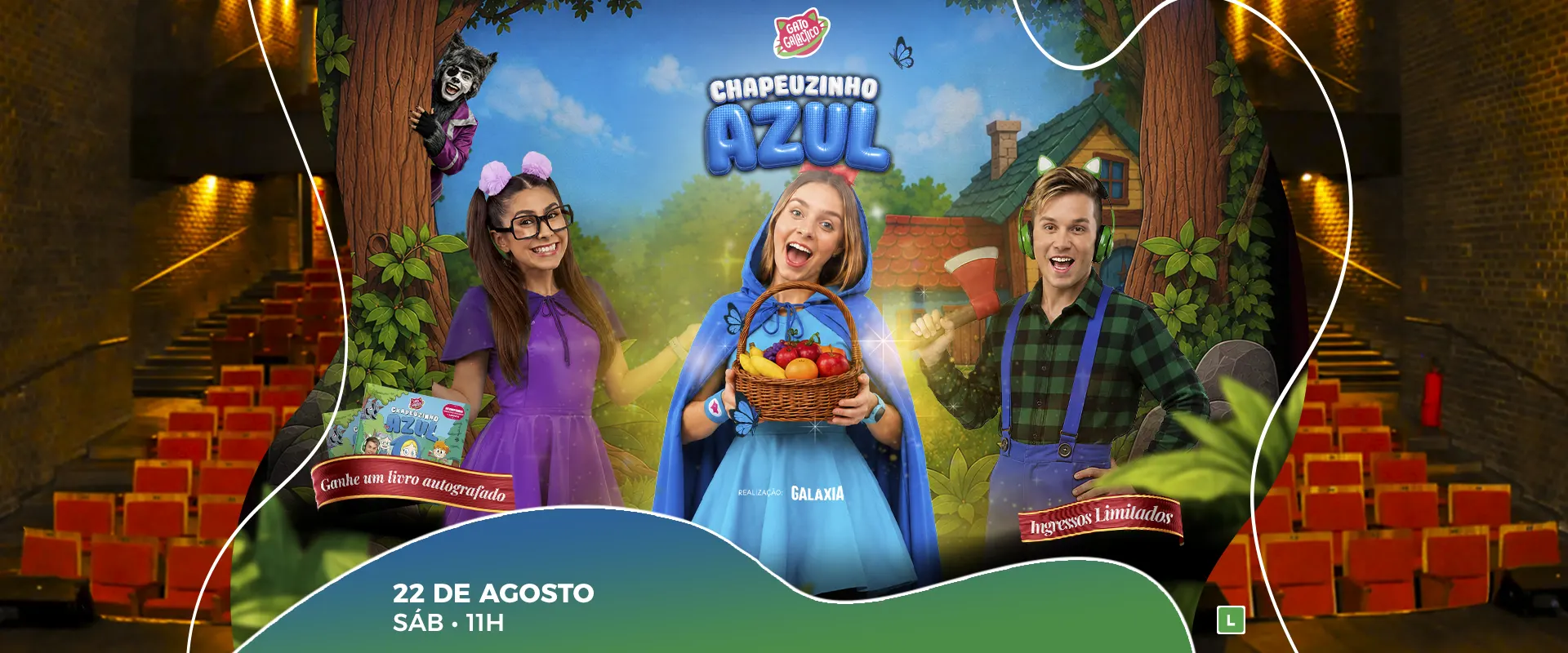 Gato Galáctico em Chapeuzinho Azul