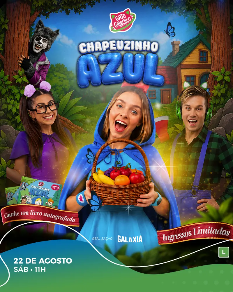 Gato Galáctico em Chapeuzinho Azul